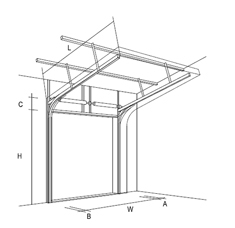 подъем под наклоном 5-40&deg; секционных ворот